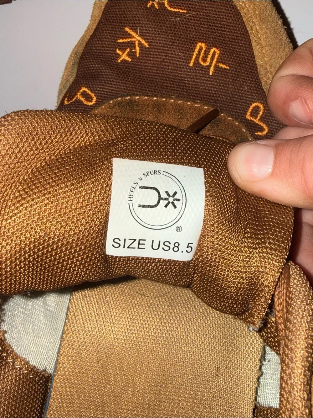 Pur Brown & Tan Sneakers with Embroidered Camel Motif